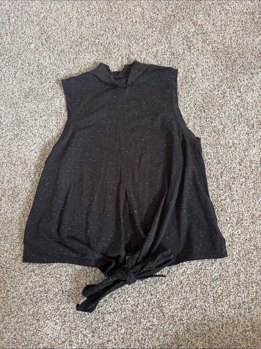 lululemon athletica Black Tie-Front Sleeveless Top